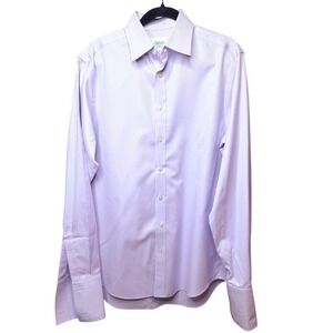 Charles Tyrwhitt Mens Purple Non-Iron Classic Fit French Cuff Dres Shirt 15.5/37